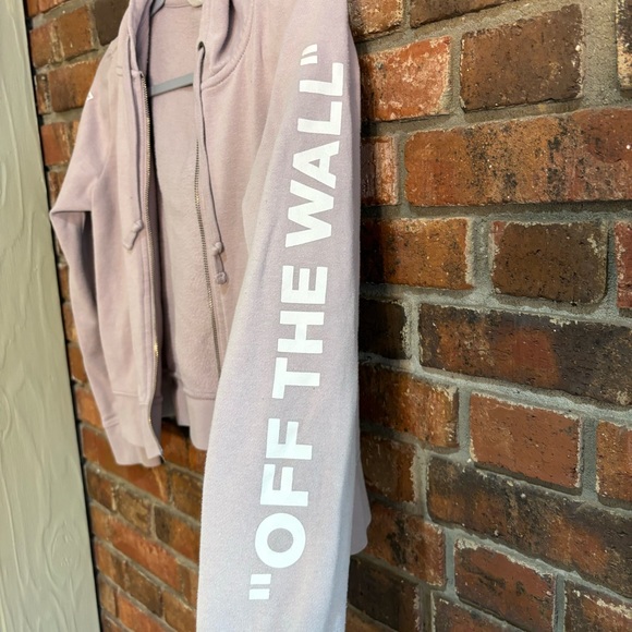 Vans womens cropped zip up hoodie sweatshirt jacket purple/mauve XS - Picture 4 of 5